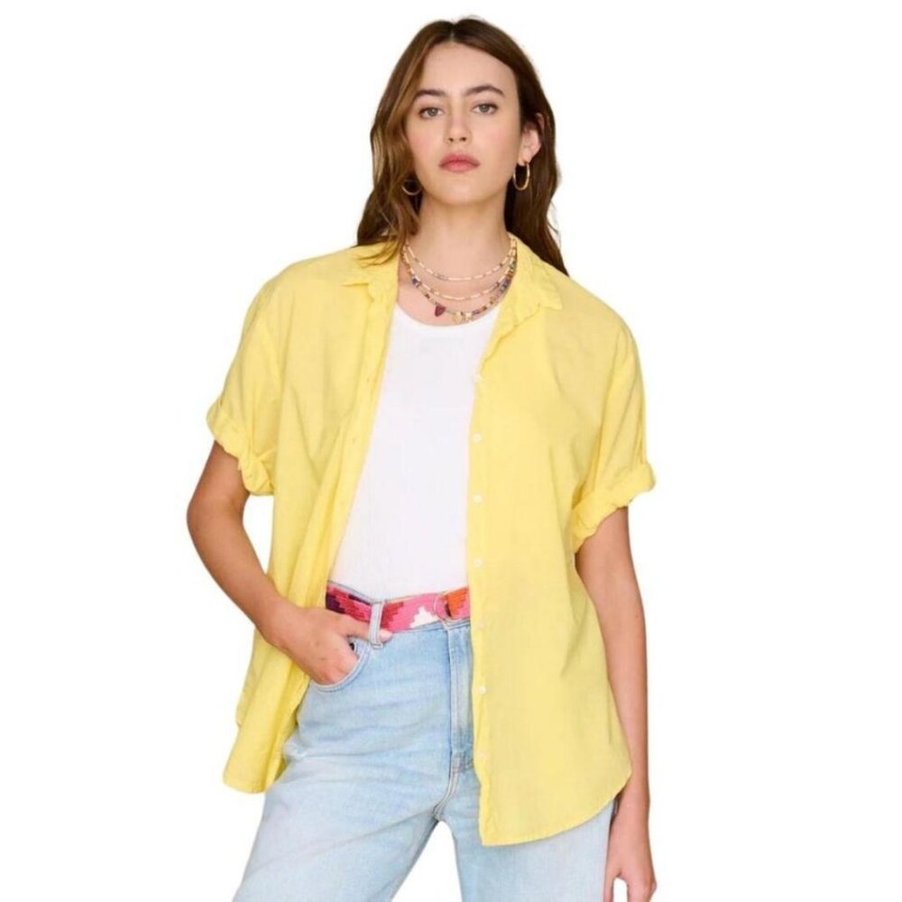 Xirena Channing Shirt Bright Yellow Size Large